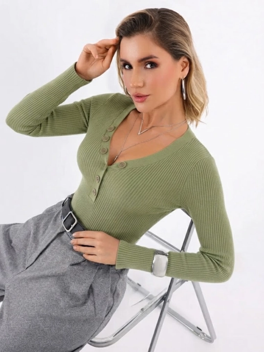 Kuzgi, qishki, bahorgi ayollar sviterlari, standart o‘lchamlarda, tugmali