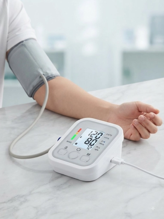 Raqamli elektron tonometr, qon bosimi va puls o'lchaydigan aparat, USB Type-C kabeli bilan
