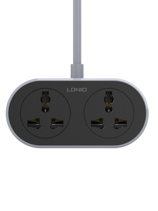 LDNIO SC2018 5M, 10M 2500W удлинитель, 2 розетки, длинный кабель, универсальный пилот - 