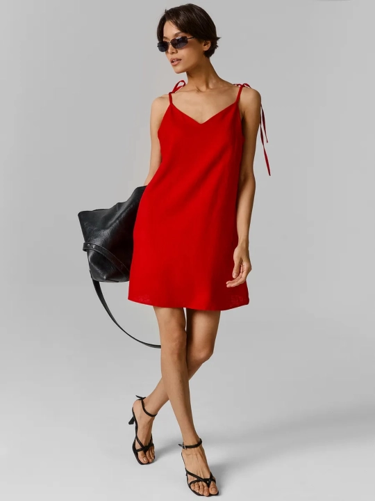 Tasmali yozgi zig'ir sundress