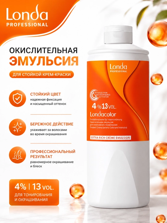 LONDA Sochlar uchun oksidlovchi emulsiya 4%, 1000 m - 