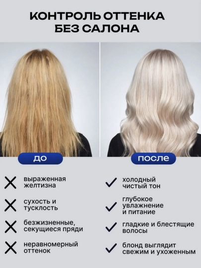 Оттеночная маска для волос AYA, пепельный блонд, фиолетовая маска для волос, от желтизны