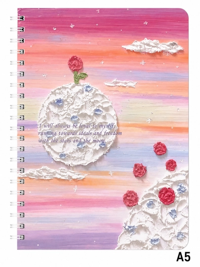 A5 formatdagi spiral estetik bloknot