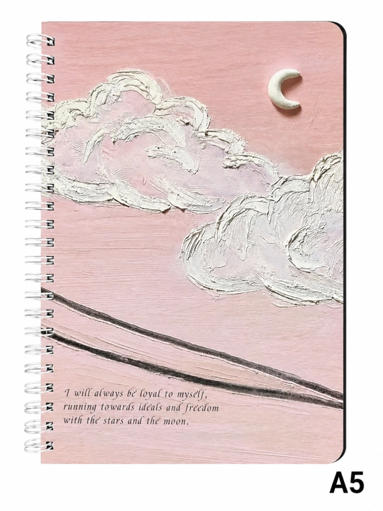 A5 formatdagi spiral estetik bloknot