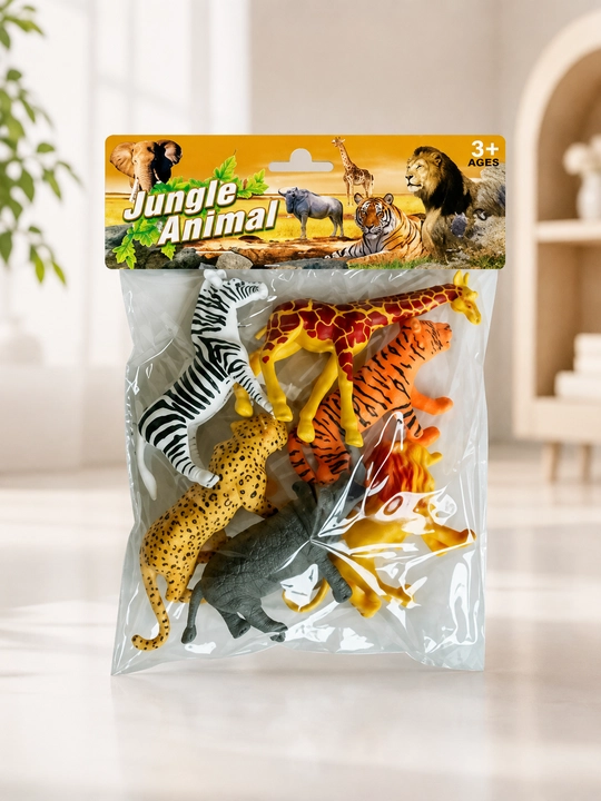 Набор фигурок животных Jungle Animal, 3+, в пакете - 