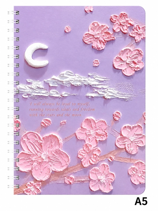 A5 formatdagi spiral estetik bloknot - 