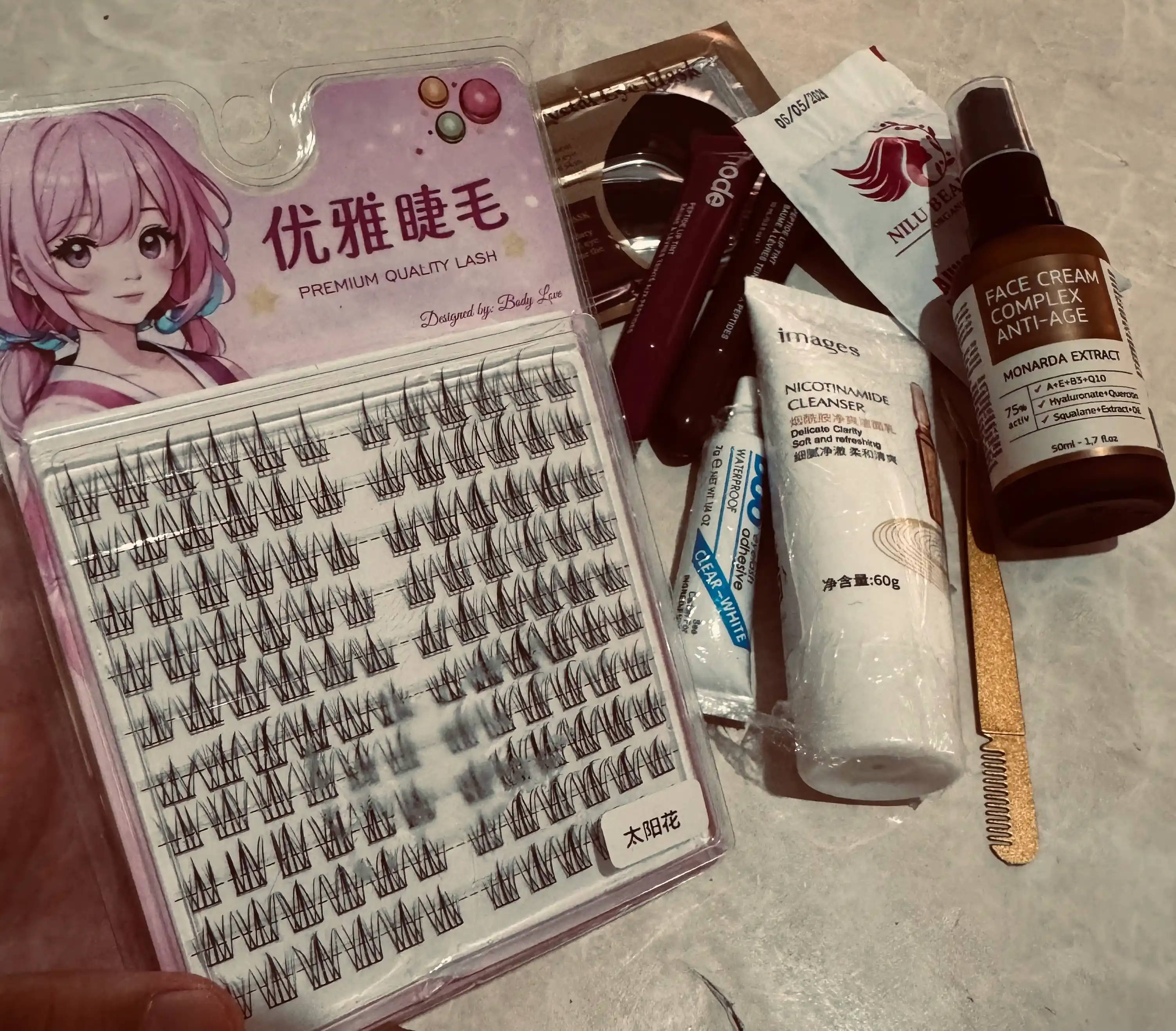 3D tutamli kipriklar, C egilishi, qoplama kipriklar, anime kipriklar, 160 dona