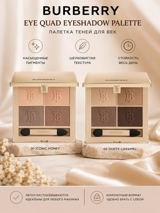 Палетка теней для век Burberry Eye Quad Eyeshadow 4 Palette - 