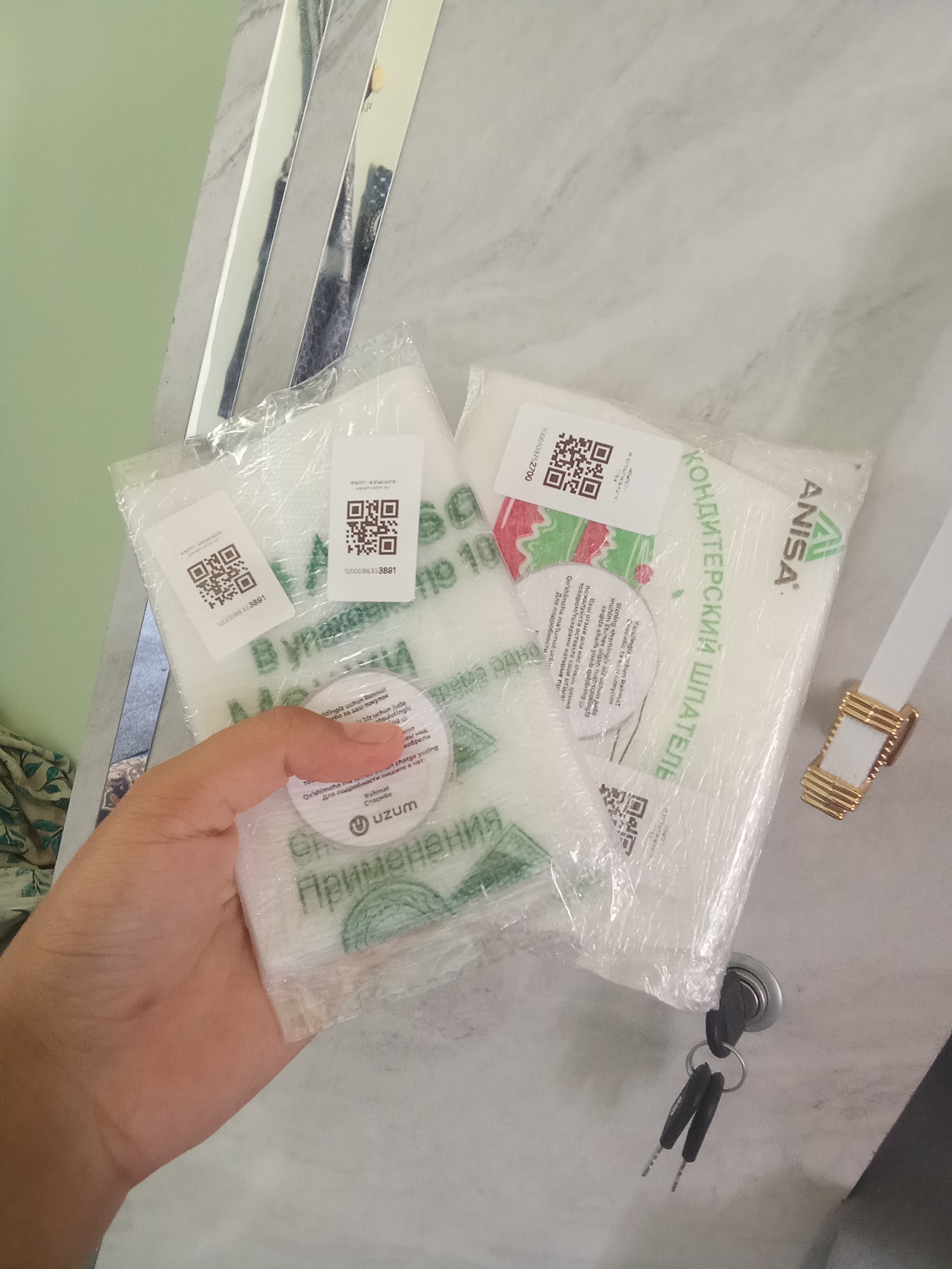 Bir martalik qandolat paketlari krem uchun, tort bezatish qopchalari