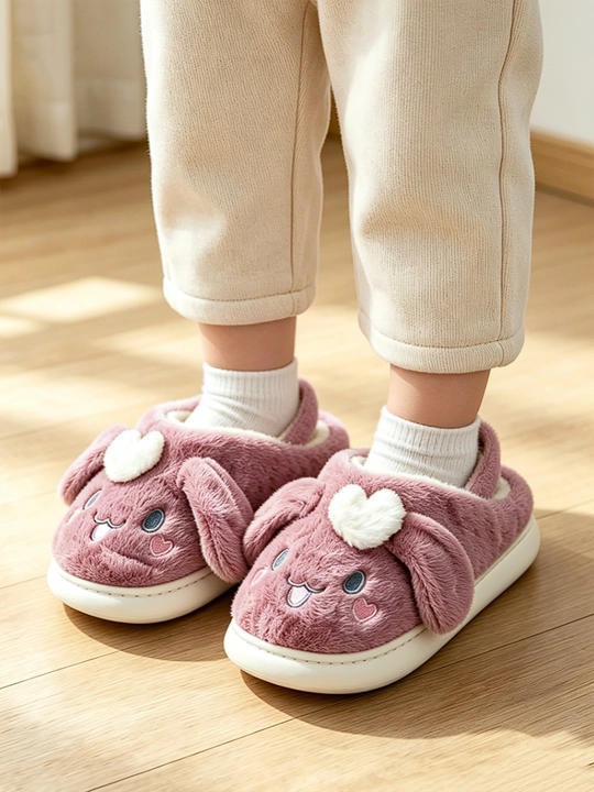 Детские пушистые тапочки Cinnamoroll, милые домашние тапочки для малышей - 