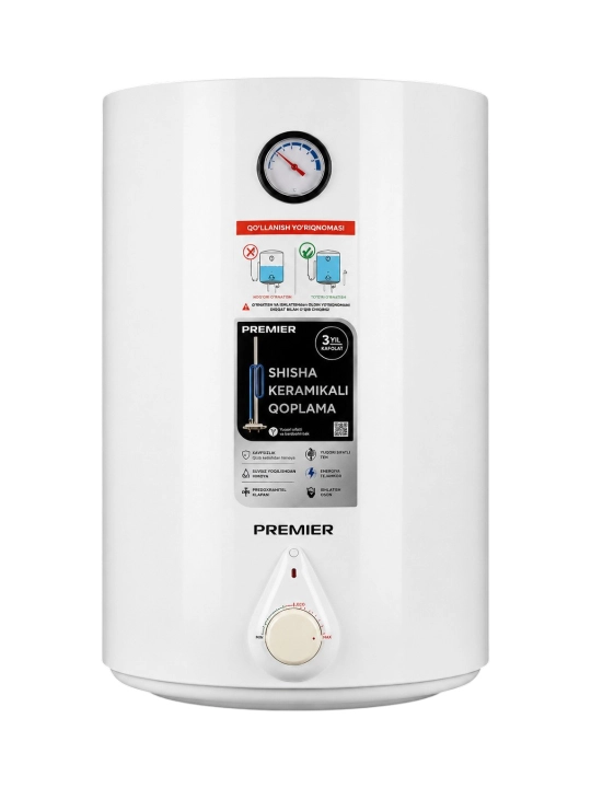 Водонагреватель Premier PRM-50WH01ME, 50 л, электрический, 1500 Вт, белый - 