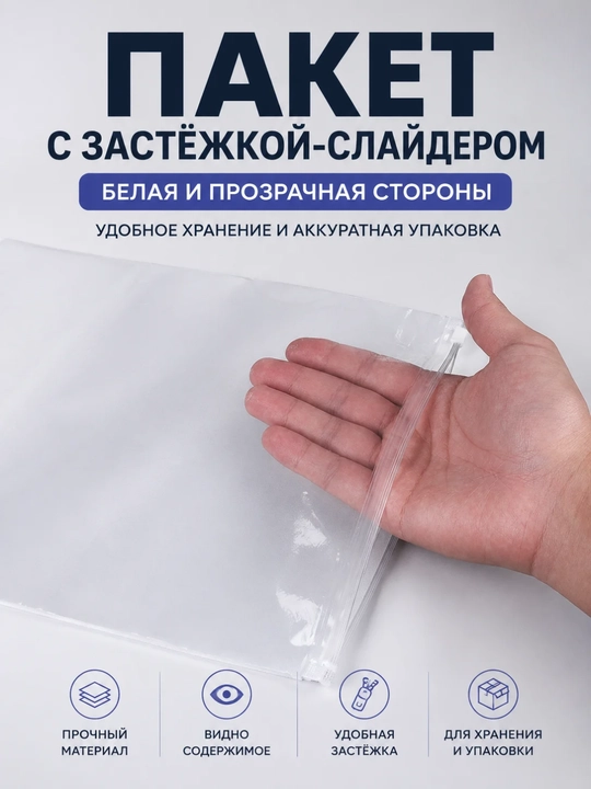 Пакеты Zip Lock для упаковки и хранения аксессуаров, 10, 20, 30 и 40 штук - 