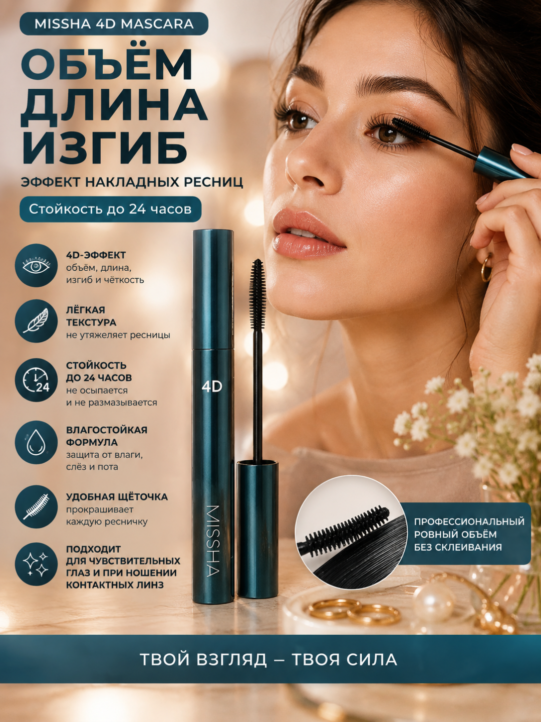 MISSHA 4D kiprik tush - 
