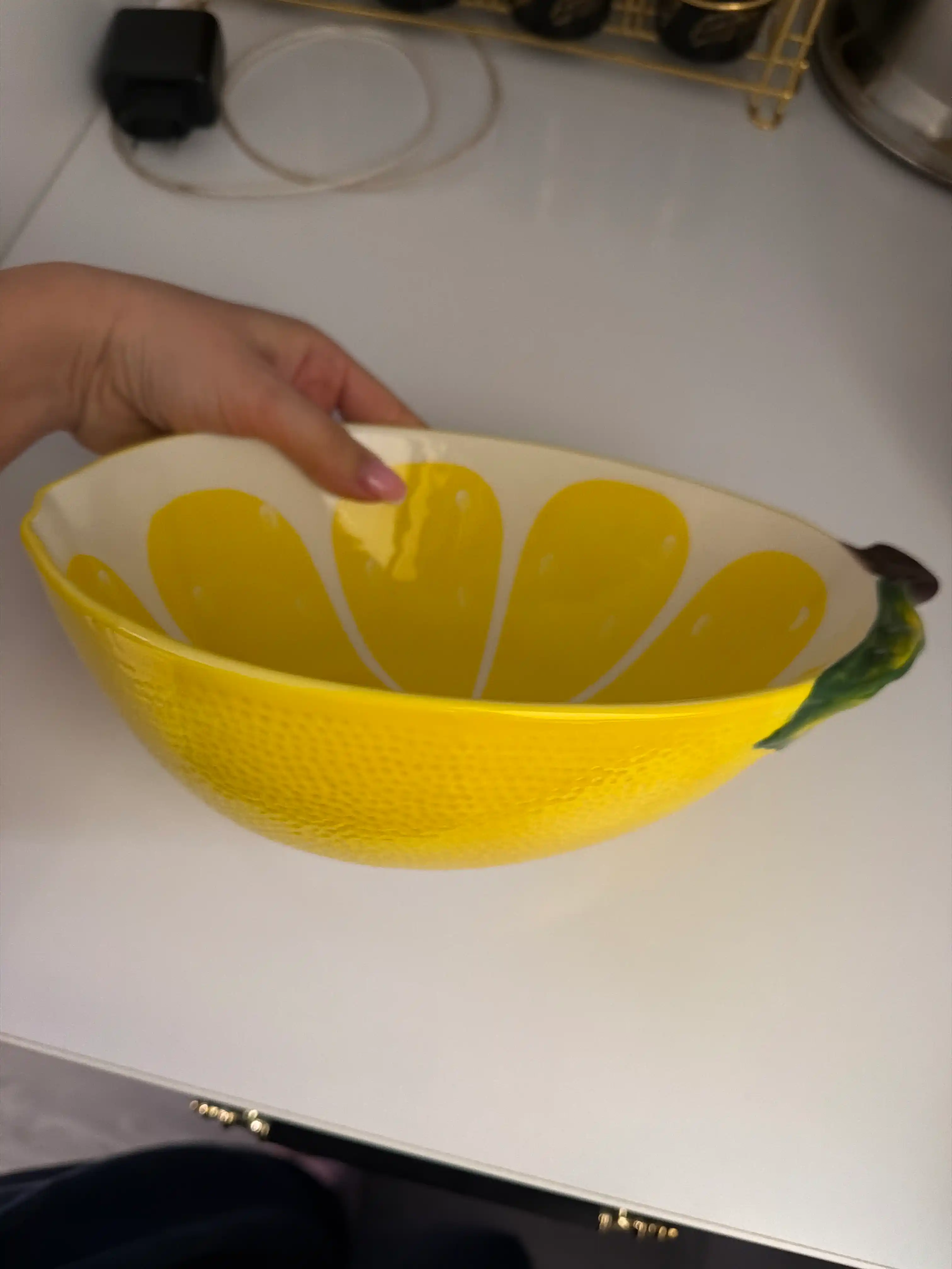 Pinterest Limon Dizaynli Pinterest Chinni Salat Idishi Meva Uchun Dekorativ Kosa