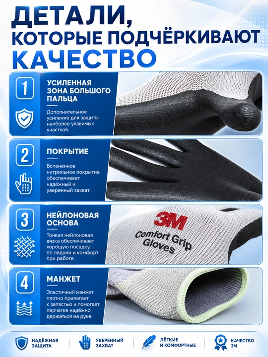 Перчатки рабочие, строительные, хозяйственные, рыболовные