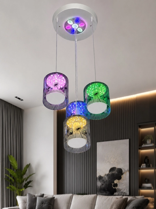 4 plafonli LED osma lyustra, zamonaviy shift lyustrasi, 3 xil yorug‘lik rejimi