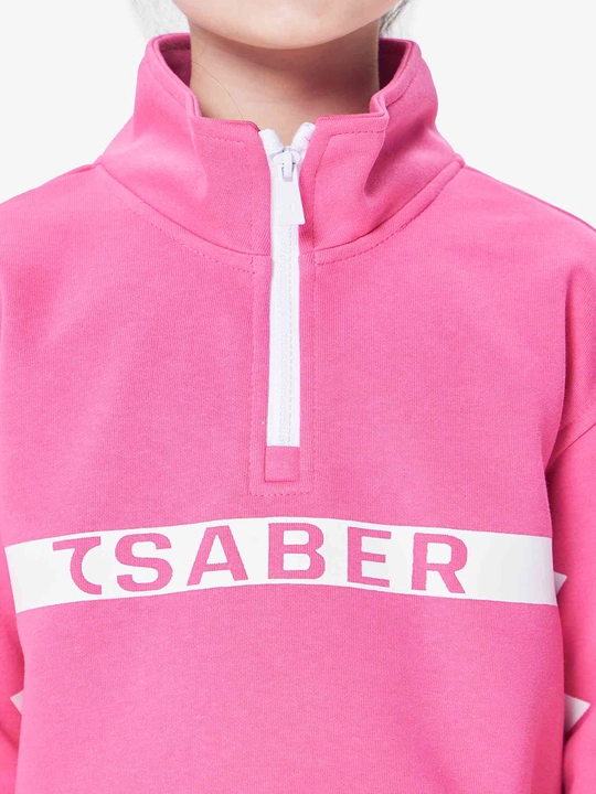 Свитшот для девочек, укороченный, на молнии 7SABER