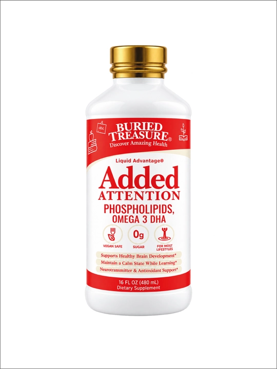 Fosfolipidlar va Omega-3 DKO, Buried Treasure, Added Attention, 480 ml