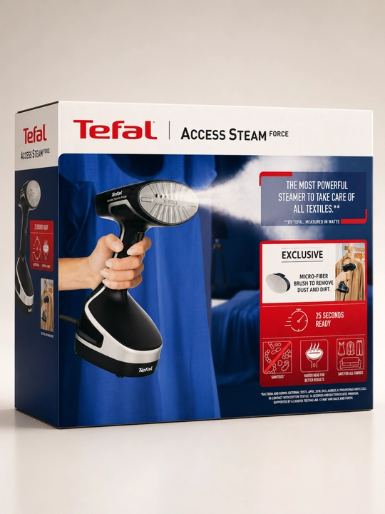 Tefal Access Steam Force DT8230GO mikrofibrali nasadkali qo‘l bug‘lagichi
