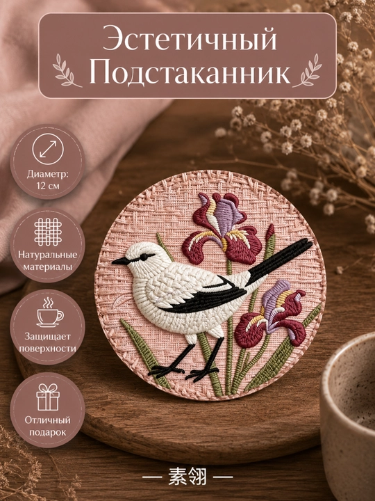 Estetik neylon stakan tagligi, oshxona uchun stakan tagligi, stakan tagligi, 1 dona - 