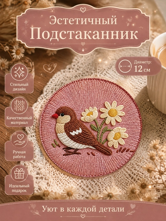 Estetik neylon stakan tagligi, oshxona uchun stakan tagligi, stakan tagligi, 1 dona - 