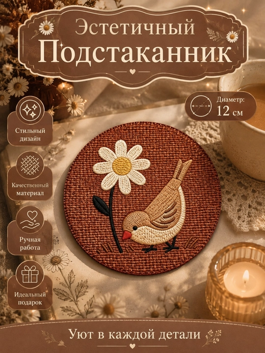 Estetik neylon stakan tagligi, oshxona uchun stakan tagligi, stakan tagligi, 1 dona - 