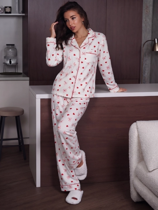 Ayollar uchun shimli pijama, ko‘ylak va shim, uy kostyumi, 2 tasi 1 da, ayolga sovg‘a