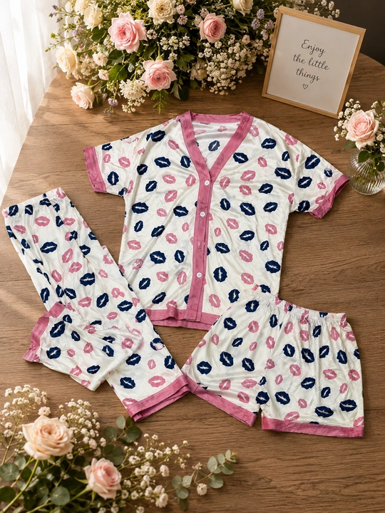 Ayollar uchun shimli pijama, ko‘ylak va shim, uy kostyumi, 2 tasi 1 da, ayolga sovg‘a