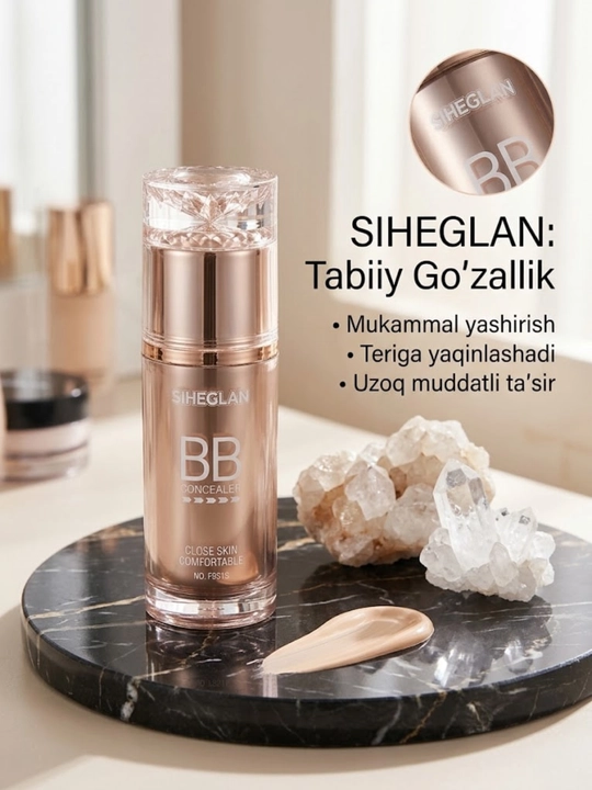 Tonal BB krem SIHEGLAN Close Skin Comfortable yuzdagi nuqsonlarni berkituvchi konsiler 