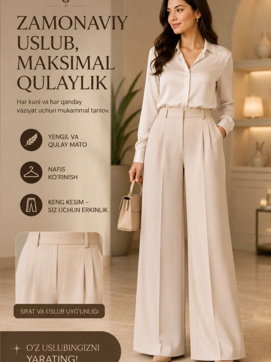 Kupra matosi, ayollar shimlari, zig‘ir tolali kyulotlar, paxta, palatsso 44-58 - 
