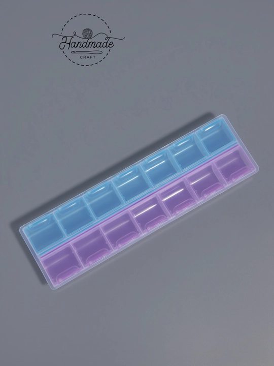Органайзер для хранения мелочей, 14 ячеек, 21.5×6.5×2.3 см разноцветные