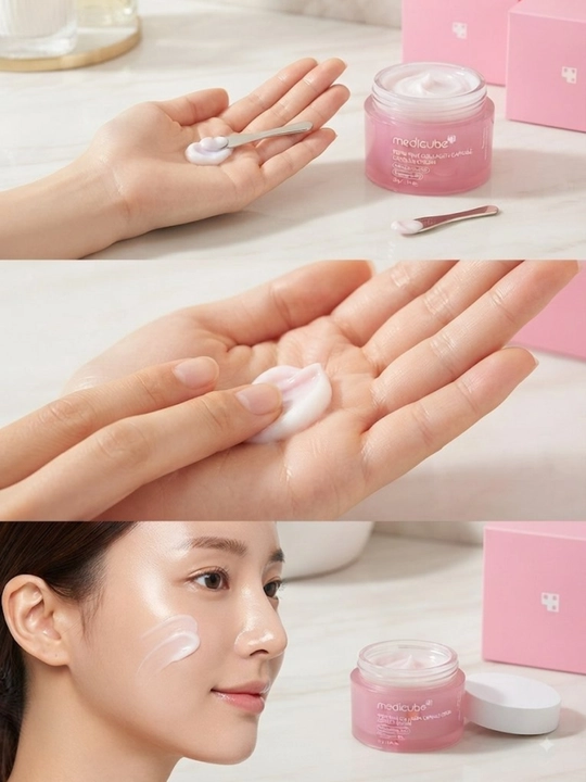 Коллагеновый крем-лифтинг для лица Medicube PDRN Pink Collagen, крем от морщин, 55 г