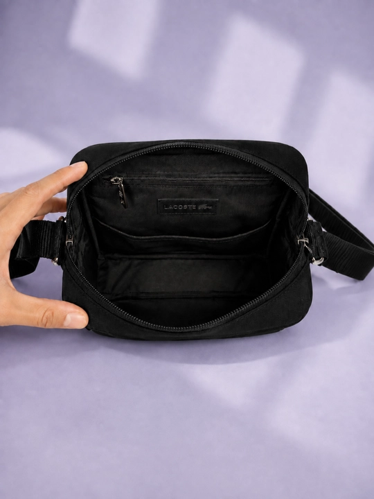 Мужская сумка через плечо в стиле Lacoste, повседневная crossbody сумка, синяя