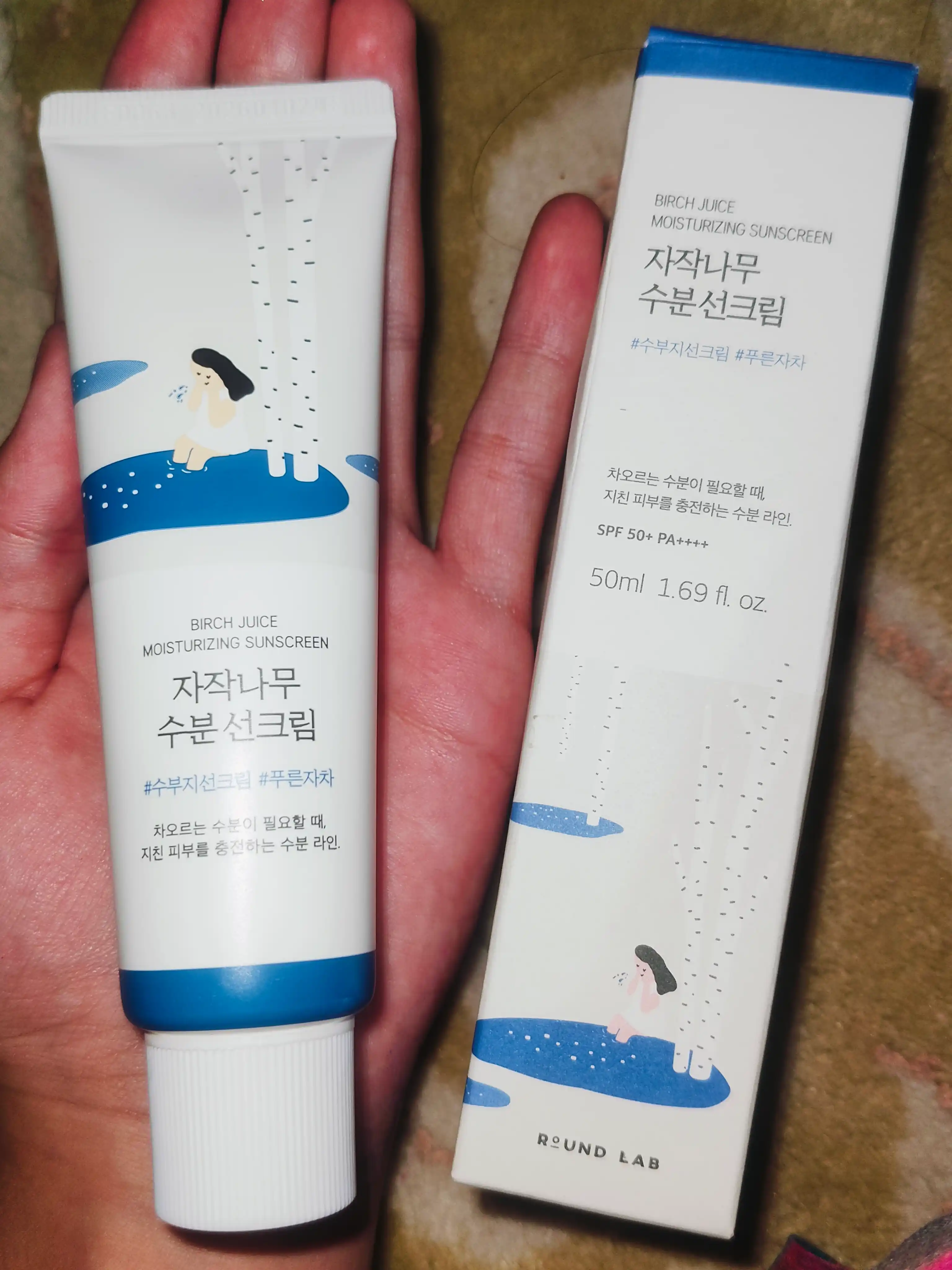 Солнцезащитный крем Round Lab Birch Juice Moisturizing Sunscreen SPF50+ PA++++, 50 мл