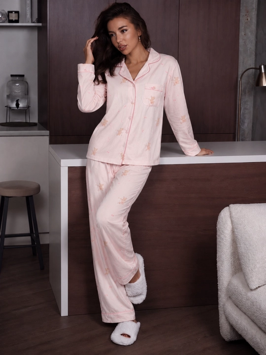 Ayollar uchun shimli pijama, ko‘ylak va shim, uy kostyumi, 2 tasi 1 da, ayolga sovg‘a