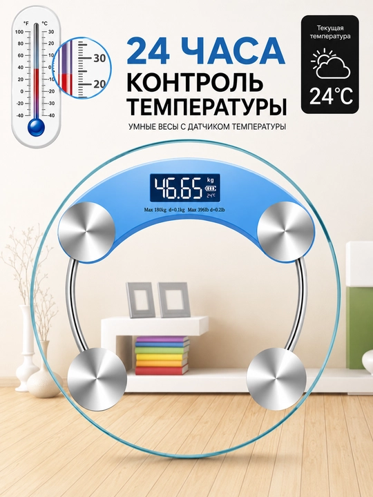 Умные электронные весы 180 кг с LCD-дисплеем для точного измерения веса - 