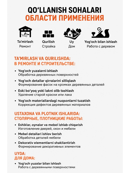 COOFIX | 650 Vt quvvatli, 82 mm elektr randalash mashinasi