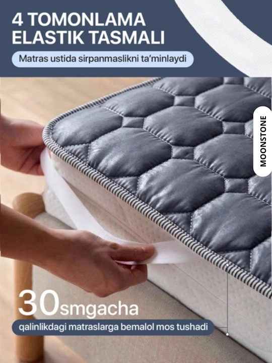 Bambukli matras uchun qoplama namatrasnik, rezinkali matrasga chexol