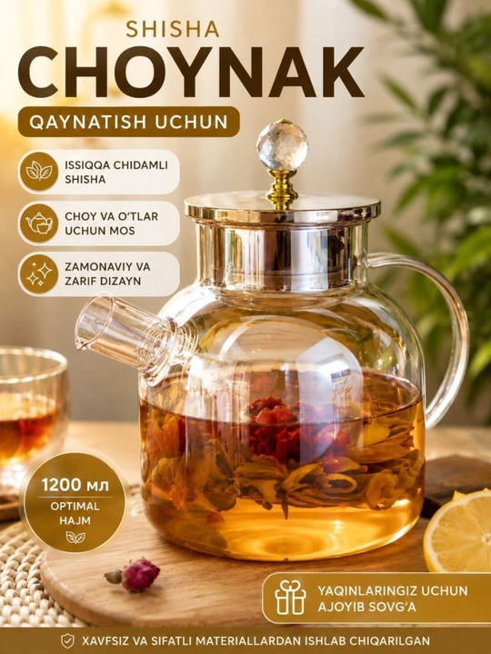 Shisha choynak, damlama choynak, 1200 ml - 
