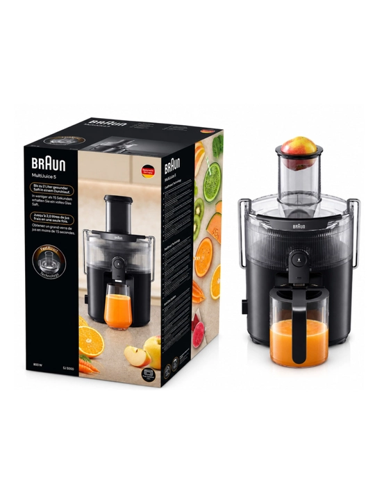 Sharbat chiqargich Braun MultiJuice 5 Spin SJ5000 sharbat siqqichi, qora