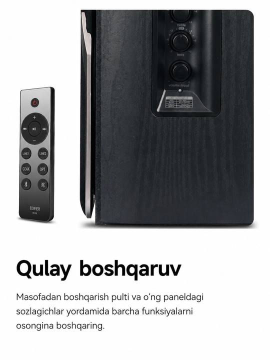 Edifier R1380DB – 2.0 Bluetooth 5.1 Hi-Fi akustik tizimi, 42Watt, kalonka