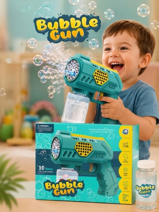 Sovun pufakchalari chiqaruvchi avtomat «Bubble Gun» (10 teshikli) - 