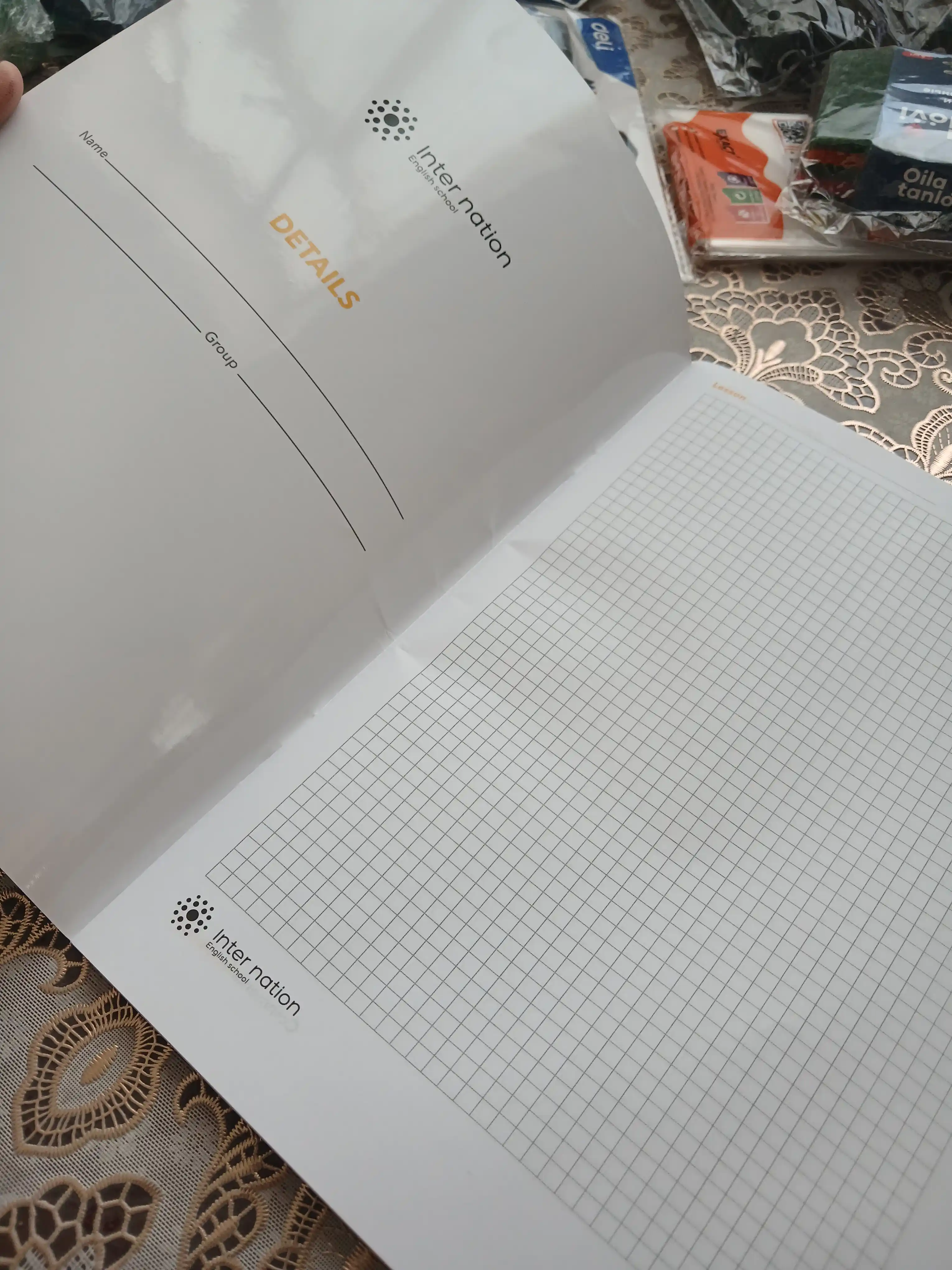 INTER NATION Grammar Copybook A4 daftar, 48 bet, katakli, zich melovka muqovali