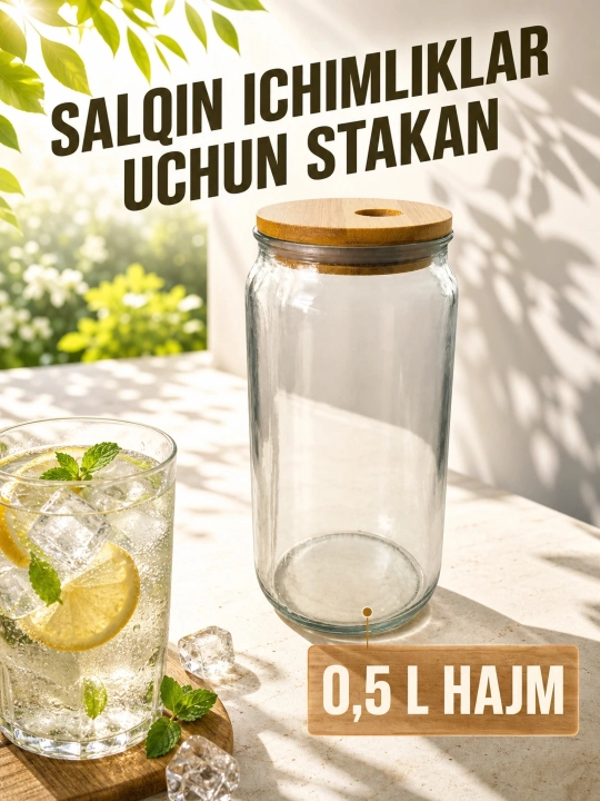 Ichimlik uchun shisha idish - 