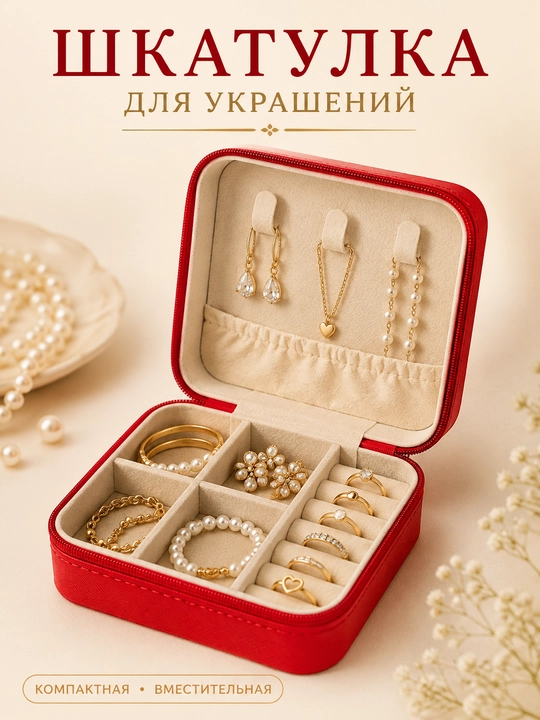 Шкатулка для хранения украшений и колец
