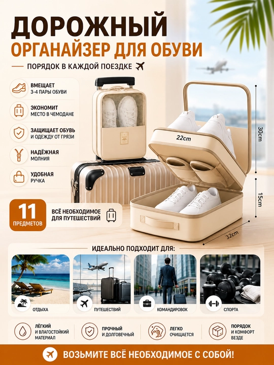 Дорожный органайзер для обуви - 