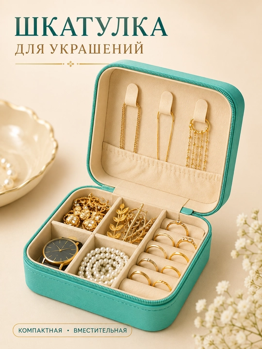 Шкатулка для хранения украшений и колец