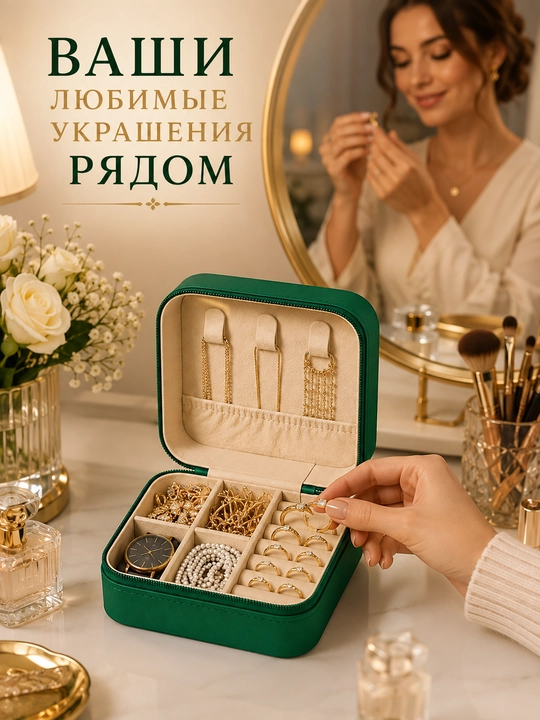 Шкатулка для хранения украшений и колец