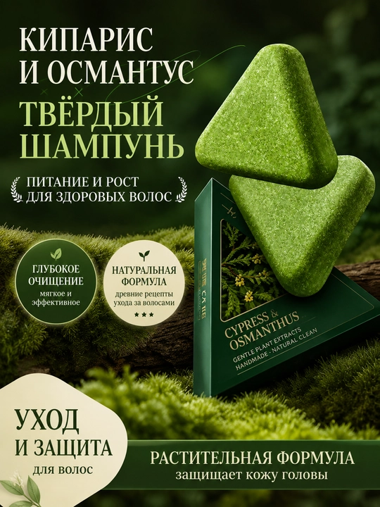Soch va bosh terisini tozalash uchun qattiq shampun-sovun