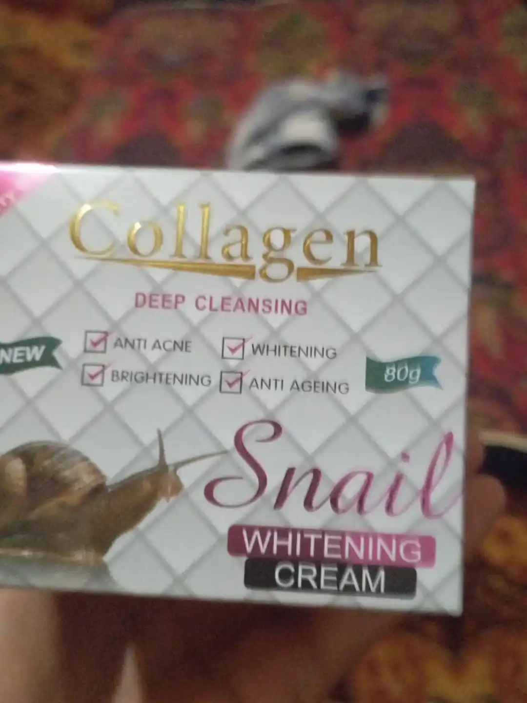 Oziqlantiruvchi, namlantiruvchi yuz kremi, shilliqurt musinli ekstrakti Collagen, 80 gr